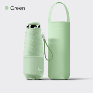 Summer Mini Folding Umbrella Lightweight High-Density Impact Cloth Sun Umbrella UV Protection Compact Womens Umbrella Travel Outdoor Windproof