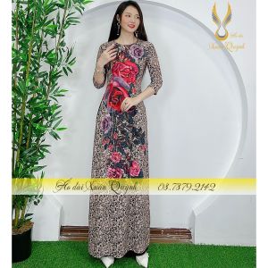 Áo Dài Lụa Habutai Hoa Hồng Sang Trọng Thanh Lịch K74 - Áo Dài Xuân Quỳnh