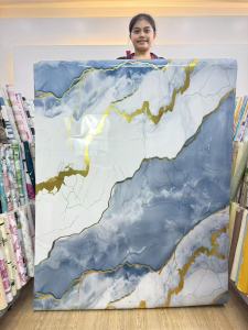 BHW Premium Laminated Wall Sticker Set - Contemporary Marble & Abstract Patterns Water-Resistant Self-Adhesive 280cm x 120cm