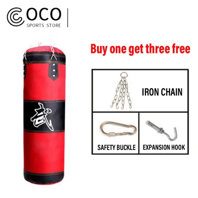 New Heavy-Duty 80CM MMA/Karate/Kickboxing Punching Bag with Free Iron Chain and Safety Buckle