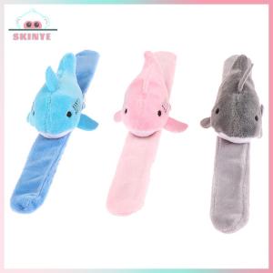 Skinye ✨Ready Stock✨ Kawayi Cute Cute Plush Shark Wristband Stuffed Animal Slap Bracelet Slap Rings Slap Band Toy For Kids Party Favor Birthday Gift