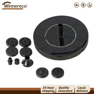[Winnereco Flagship Mall]Solar Bird Bath Fountain Pump 1.2W for Pond Garden Outdoor Water Features Waterproof Adjustable Flow Pump