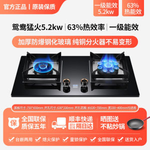 Cooking Stove Gas Cooker Stove  Gas Cooker Stove Fire Burner  Cooking Stove Gas Natural Gas Liquefied Gas Tabletop and Inlay Installation Compatibility Anti-Dry Burning Double Burner Stove 燃气灶