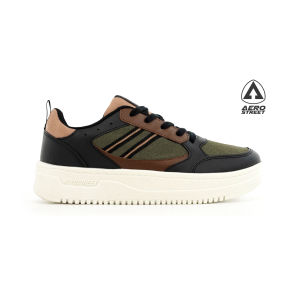 Aerostreet 37-44 Oxford Natural Coklat Hitam - Sepatu Sneakers