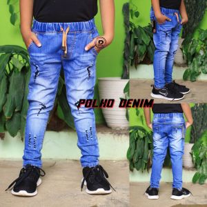 CELANA PANJANG JEANS ANAK LAKI-LAKI SOBEK PINGGANG KOLOR MULUR