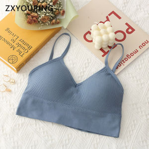 ZXYOUPING บราไร้รอยต่อสำหรับผู้หญิงสีพื้น ผู้หญิง 40-65 กก ชุดชั้น สำหรับผู้หญิง สีพื้น ต่อสายคาดความสวยงามด้านหลังชุดชั้น เซ็กซี่