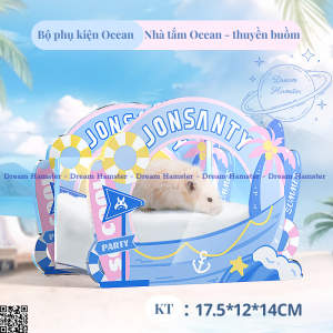 Bộ phụ kiện Ocean mica cảnh quan bữa tiệc trên biển Jonsanty dành cho hamster và thú nhỏ