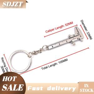 SDJZT Portable Mini Jewelry Measuring Metal Ruler & Mini Vernier Caliper Keychain - DIY Tools For Precise Measurements
