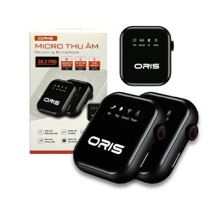Micro cài áo thu âm livestream không dây Oris C8/C8.2Pro dùng cho điện thoại máy ảnh khả năng bắt âm thanh chính xác.