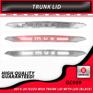 Isuzu MU-X 2015-2020 Trunk Lid with LED (Chrome) | ERMETIQ Rear Tailgate Garnish | Chrome Exterior Upgrade