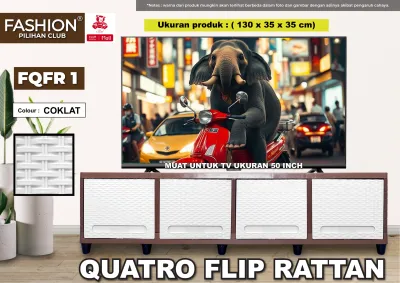 CLUB Fashion Quattro - Lemari Pakaian Plastik - Rak TV Plastik - Lemari Susun Serbaguna - Kabinet