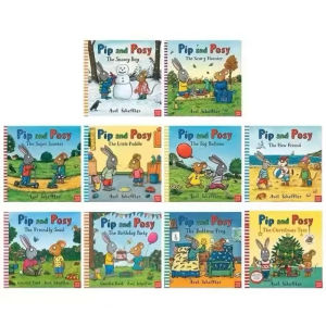 10 หนังสือ Pip และ Posy คลิกที่เวอร์ชันภาษาอังกฤษเพื่อให้การสนับสนุนเสียงฟรีสำหรับหนังสือ "ลูกอีกาตัวน้อย"