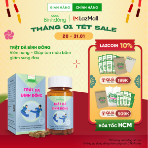 Trật Đả Bình Đông của Dược Bình Đông - Giúp tan máu bầm giảm sưng giảm đau nhanh chóng – hộp 60 viên nang