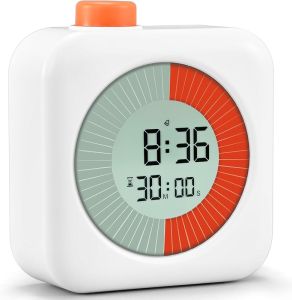 EooCoo Digital Visual Timer 60-Minute Countdown Timer for Kids and Adults Time Management Tool Timer Clock Alarm 3 in 1 for Homeschool Kitchen Office ADHD Back to School Supplies