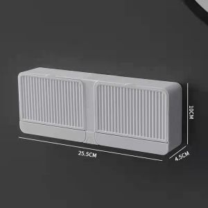 vita  Vertical Soap Box Double Box Flip Lid Drain Soap Dish
