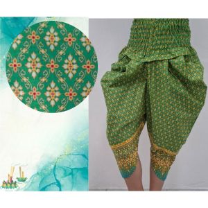 โจงกระเบน ทรงกินรี ทันสมัย สีสดใส ชุดลอยกระทง