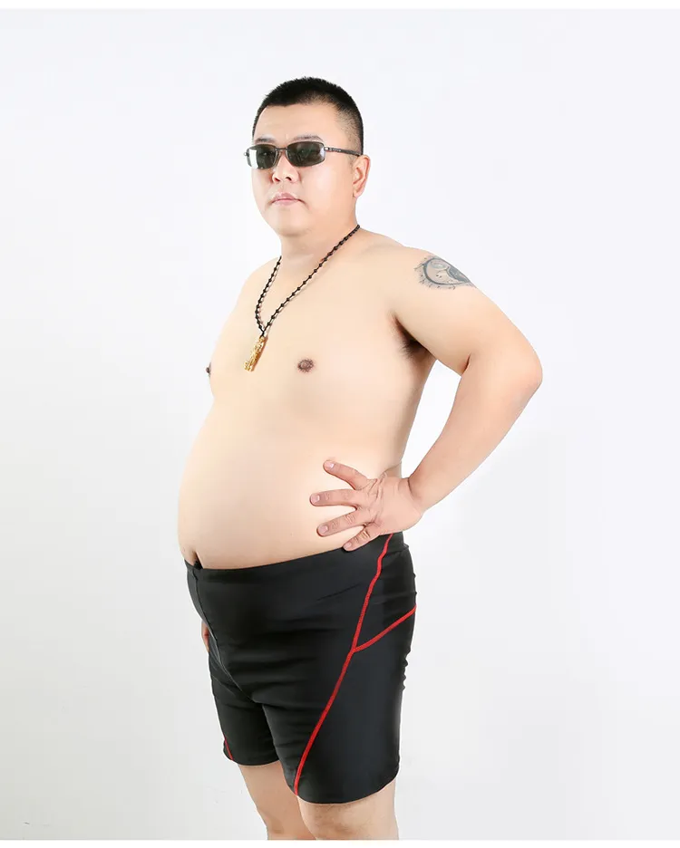 Fat man in swimming shorts online