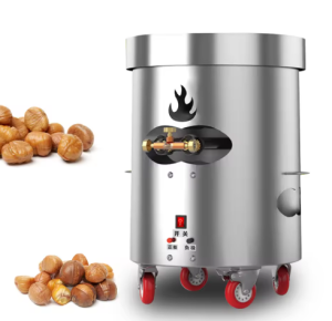 เครื่องคั่วเกาลัด ใช้แก๊ส เครื่องคั่วถั่วลิสง เครื่องคั่วถั่วแนวตั้ง เครื่องอบถั่วอเนกประสงค์คุณภาพสูง