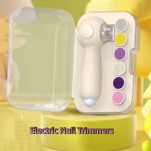 YOYO CHARMING Plastic Electric Baby Nail Trimmers 6 in 1 Low Noise Baby Nail Polisher Multifunctional Anti-clamping Baby Nail File Clipper for Newborn
