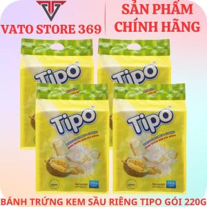 Bánh trứng kem sầu riêng TIPO túi 220g (thùng/gói)