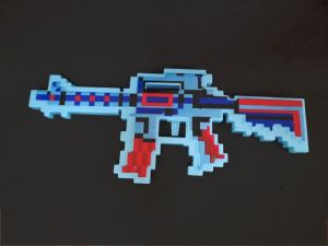 Mainan Pistol / Senapan Minecraft LED Suara