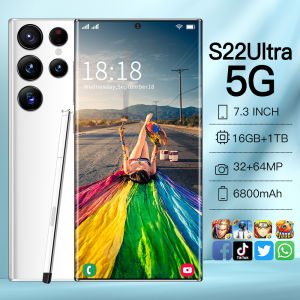 【CAN COD+READY】Original phone S22 Ultra 5G S22Ultra 5G 7.3 Inch HD full screen hp 16G RAM 1TGB ROM 32MP 64MP cheap cellphone washing warehouse Android 12.0 Face Recognition Unlocked Mobile Phones Dimensity 9000 6800Mah