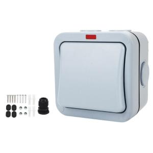 Outdoor Weatherproof Light Switches Single Poles with High visibilities indicates Flame Retardant Switches for Exterior Space