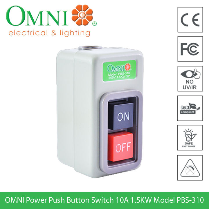 OMNI Power Push Button Switch 10A 1.5KW - PBS-310-PK | Lazada Philippines