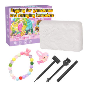 Mermaid Jewellery Educational Toy Bracelet Archaeological Excavation ring Toys for kids DIY Creative Digging Kit