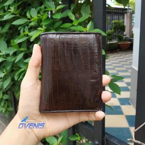 [FREE SHIP] Bóp Da Cá Sấu. Dáng Đứng 2 Mặt Sang Trọng Cho Nam