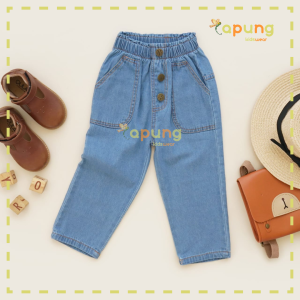 (capung kidswear) Celana Panjang Jeans Waist Anak 1-6 Tahun