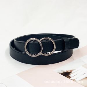 Thắt lưng nữ 2 khoen tròn không lỗ bản 2.3cm TL036 (Hỗ trợ cắt dây nịt) - Thắt Lưng Giá Tốt