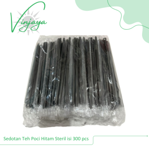 Sedotan Teh Poci Hitam Steril isi 300 pcs