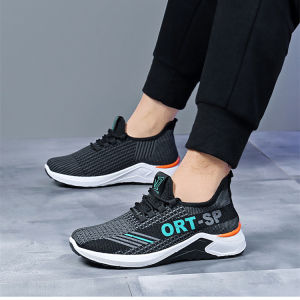 Korean style mens casual sports shoes fashion rubber running shoes