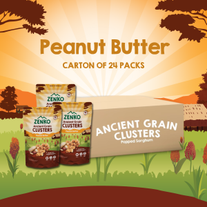 Zenko Superfoods - Ancient Grain Clusters - Peanut Butter 24 Packs (Halal Snack)