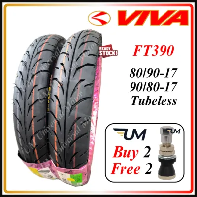 VIVA TUBELESS TYRE FT390 FT900 70/90-17 80 BUNGA TAJAM VIRAL BATTLAX BT390 90/80-17 100 110/80-17 TAYAR TIRE BT FT 390