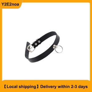 【Local shipping】 Anime Chainsaw Man Reze Cosplay Choker Dark Rock PU Leather Necklace Punk Gothic Harajuku Collarbone Chain Jewelry Accessor