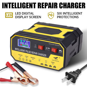Automatic Car Battery Charger 12V/24V Japan 6 in 1 Intelligent Pulse Repair Fast Charging