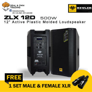 Kevler ZLX-12D 12 inch 500 watts Active Plastic Moulded Loudspeaker w/ 1set M/F XLR ( 1 PC )