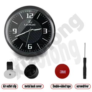 high quality for Lexus High Quality Car Mini Quartz Clock / Premium Fashion Car Electronic Watch Men Women Auto Gift car interior accessories ES 350  LX 450  RX 350  IS 350  NX  GS 350  GX 470  IS F  LS 400  LS 460  RC  ES 330