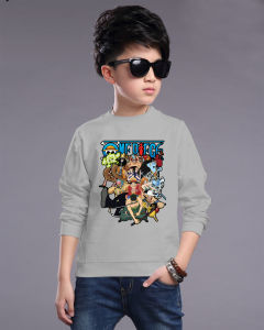 Hoshii - Kaos Anak Laki Laki Lengan Panjang One Piece Anime Umur 4-13 Tahun Bahan Babyterry / Baju anak laki laki one piece all
