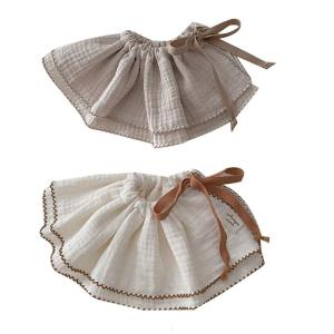 2 cái/bộ Ins Hàn Quốc yếm trẻ em phong cách công chúa ren đôi yếm bông 4 lớp Yếm trẻ em ợ vải chăm sóc trẻ sơ sinh sản phẩm