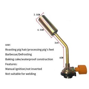 All Bronze Gas Torch Welding Nozzle Heat Flame Gun Bronze Brazing Blow Torch Portable Gas Torch