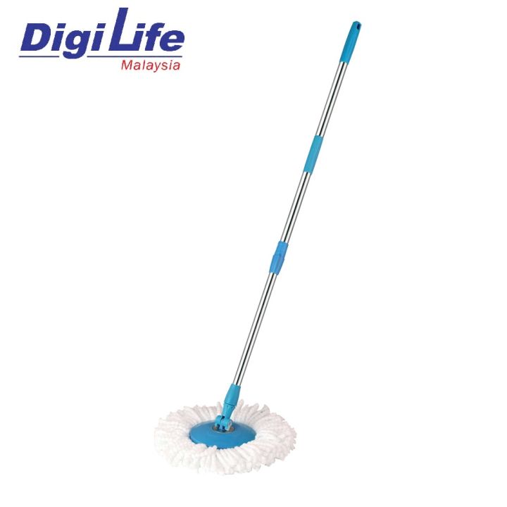DIGILIFE Spin Mop Handle w/ MicroFibre Mop Cloth Spare Parts
