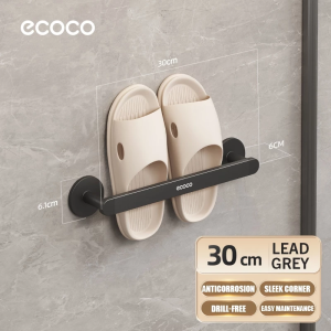 Ecoco Aluminum Slipper Hanging Rack Wall-mounted Shoe Rack Organizer Waterproof Detachable 3 Length
