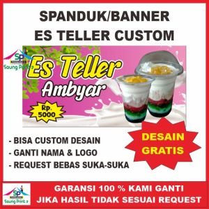Soanduk Es Teller Sultan Bisa Custom dan Gratis Desain