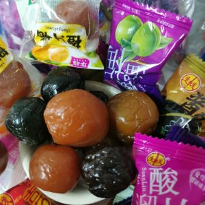 บ๊วยหวาน บ๊วยรวมรส Sweet plum dried fruit Prune Peach บ้วยคละรส ผลไม้อบแห้ง ลูกพรุน ท้อ เชอร์รี่  500g- 1000.g