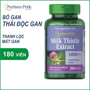 Viên uống giải độc gan Milk Thistle 1000mg của Puritan’s Pride Mỹ lẻ 90 viên và hộp 180 viên