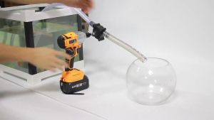 Electric Drill Pump Portable Self-priming Centrifugal Pump Multi-purpose Small Household Water Pump