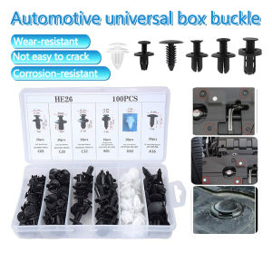 100pcs Car Clip Car Fastener Car Bumper Clips Rivet Door Panel Retainer Trim Kit Mixed Auto Fastener Clip Car Push Pin Rivet Klip Kereta Klip Kereta